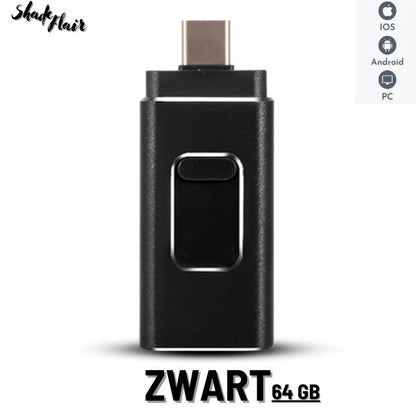 FlashDrive - 4 in 1 Geheugen-Stick Voor Alle Apparaten - ShadeFlair