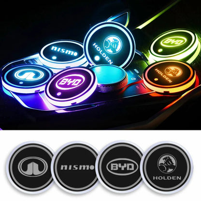 Led Cup Drinkhouder | 2 Stuks Auto Logo Licht - ShadeFlair