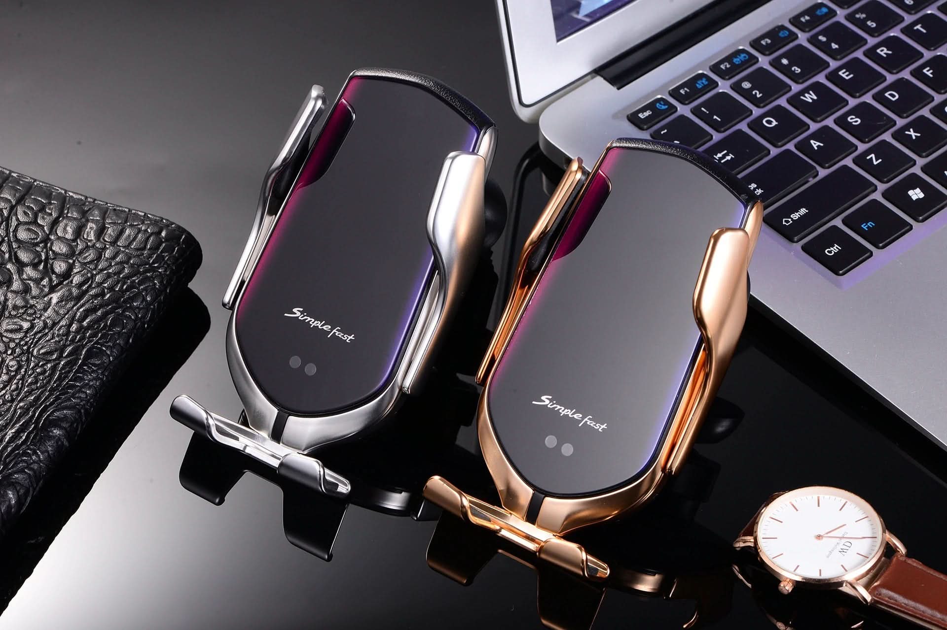 PREMIUM - Support de téléphone automatique | Chargeur sans fil 