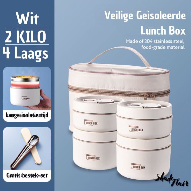 MealBox | Draagbare Geïsoleerde Maaltijdcontainerset - ShadeFlair
