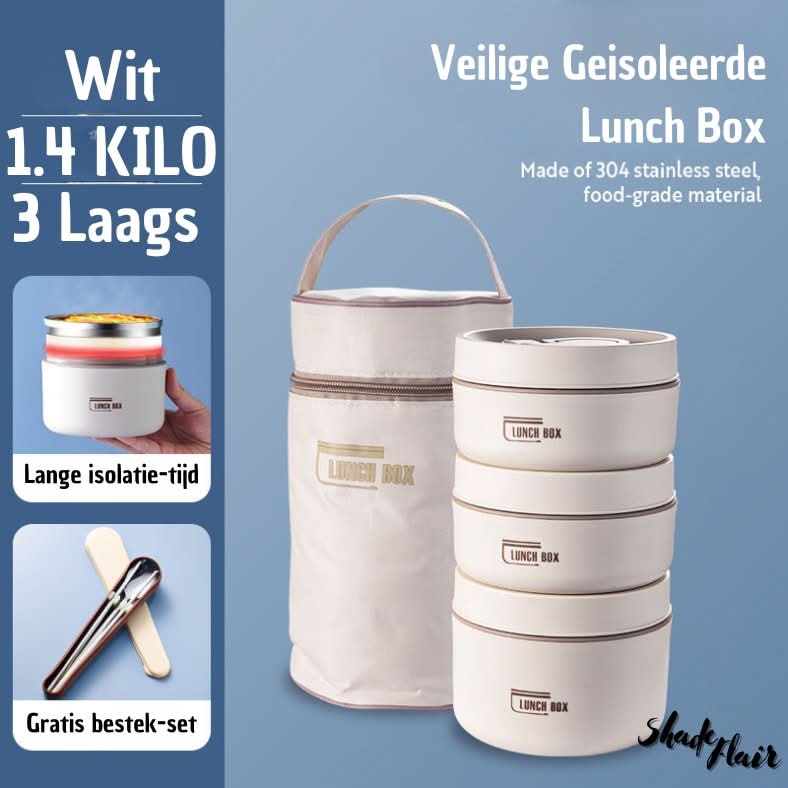 MealBox | Draagbare Geïsoleerde Maaltijdcontainerset - ShadeFlair