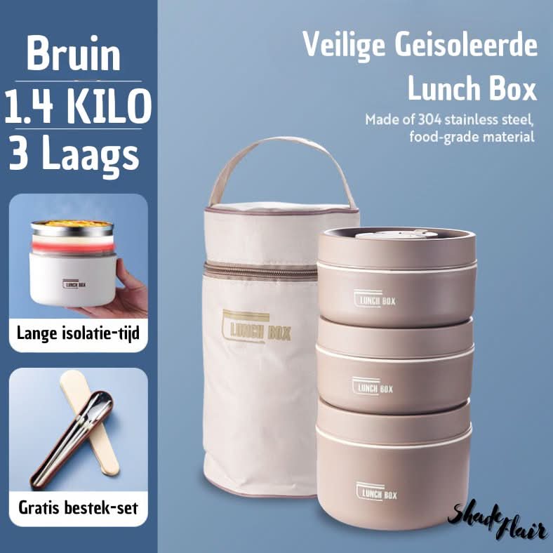 MealBox | Draagbare Geïsoleerde Maaltijdcontainerset - ShadeFlair