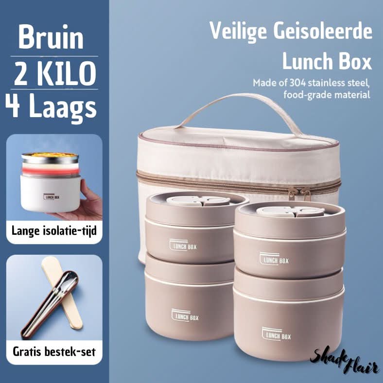 MealBox | Draagbare Geïsoleerde Maaltijdcontainerset - ShadeFlair