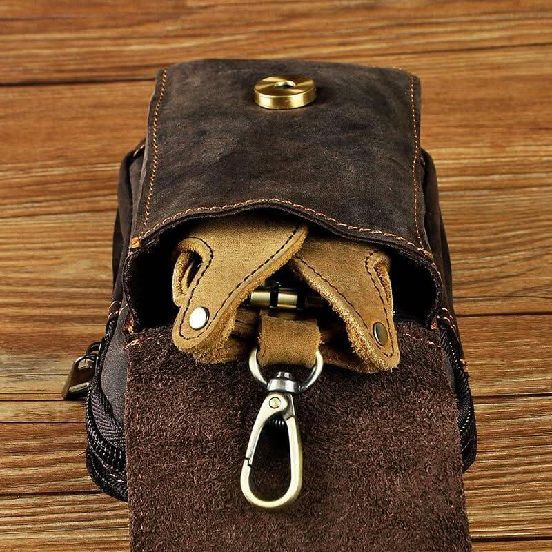 Echt Lederen Heren Waist Bag