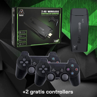 ReplayRetro™ (4K + 64 GB) | 15.000 RETRO SPELLEN + 2 DRAADLOZE CONTROLLERS - ShadeFlair