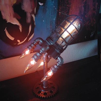 SteamBoost | Steam Punk Rocket Lamp - ShadeFlair