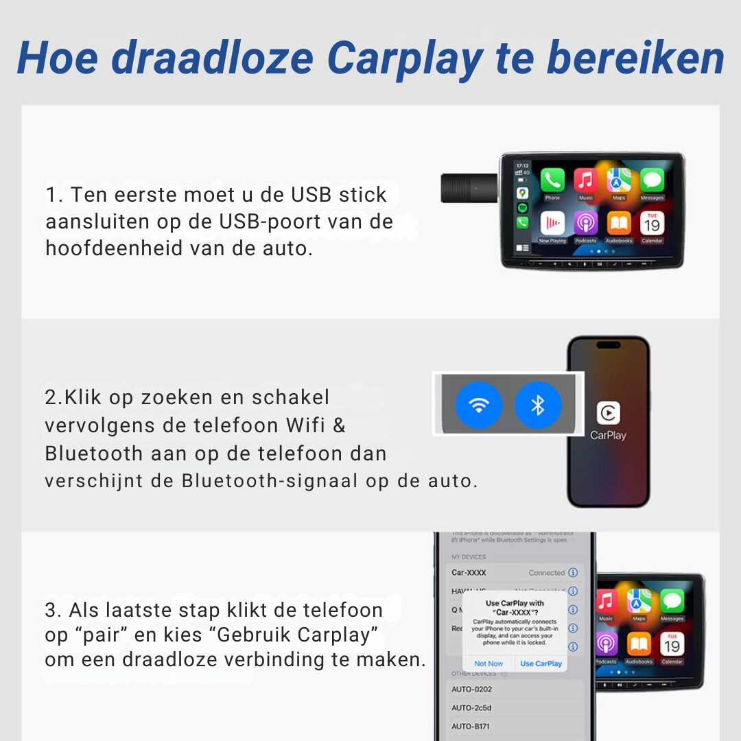 Adaptateur CarPlay | Mini et sans fil