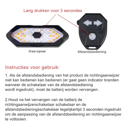 Draadloos Achterlicht met Signalen