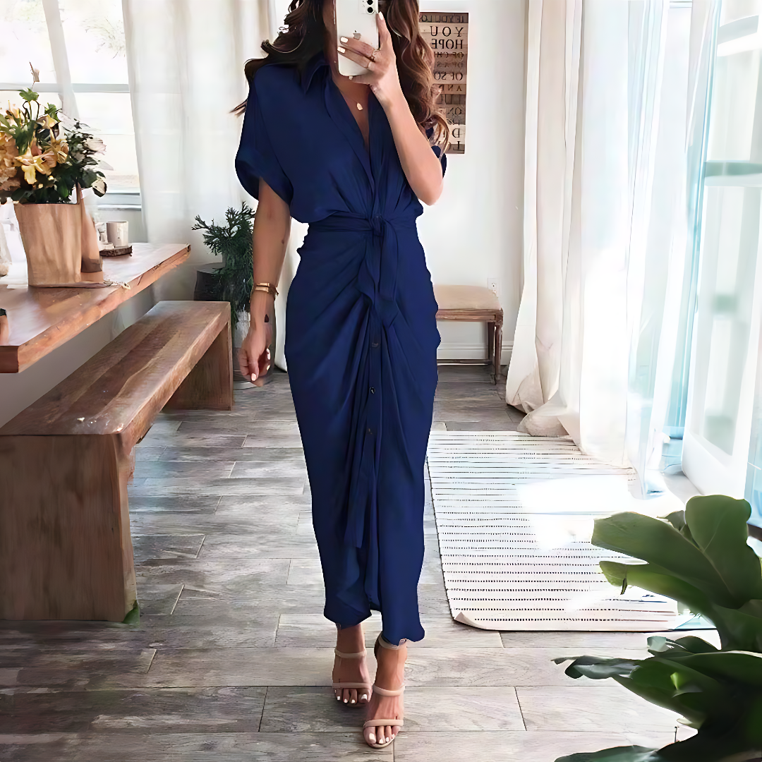 Elegante Maxi jurk met ruches - ShadeFlair
