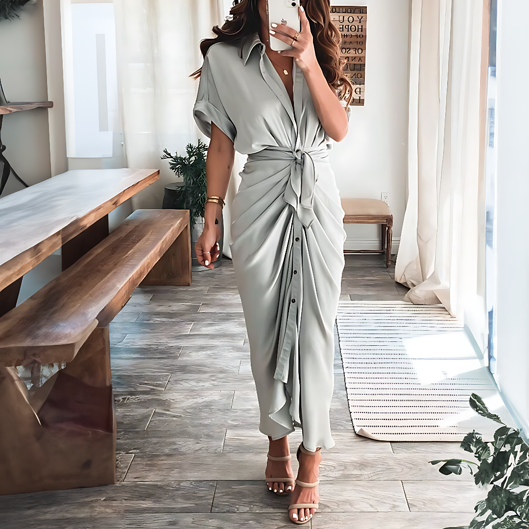 Elegante Maxi jurk met ruches - ShadeFlair