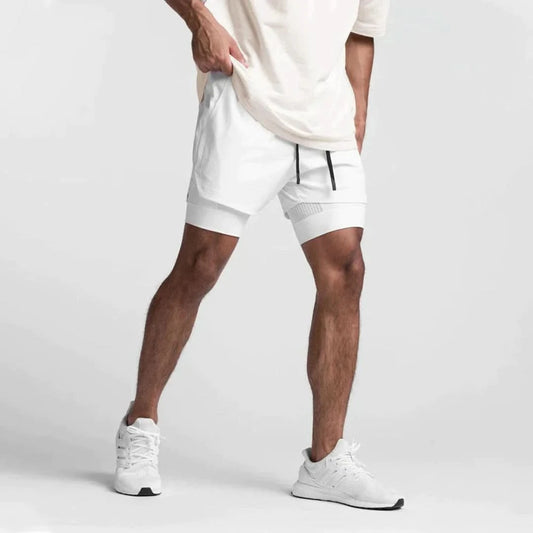 Heren 2-in-1 ademende sportshort - ShadeFlair