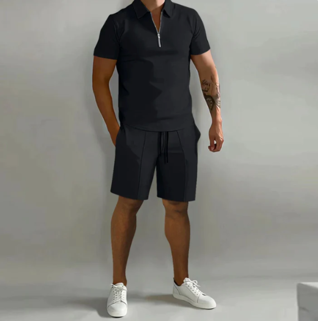 Crown™️ - Elegante Polo-Set met rits-ShadeFlair
